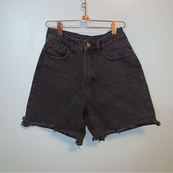 BONGO Forever21 Black High waisted Shorts 24 - Picture 1 of 3